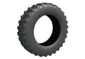 Off Road Tire 3D rendering on white background photo