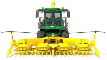 Combine Harvester farm equipment 3D rendering on white background photo