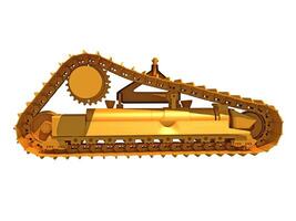 Excavator Track 3D rendering on white background photo