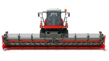 Combine Harvester 3D rendering on white background photo