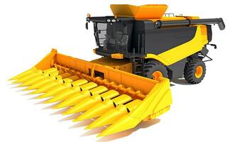 Farm Combine Harvester 3D rendering on white background photo