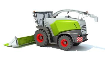 Combine Harvester 3D rendering on white background photo