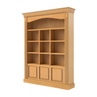 ai generato 3d interpretazione di un' libri credenza su trasparente sfondo - ai generato png