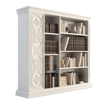 AI generated 3D Rendering of a Books Cupboard on Transparent Background - Ai Generated png