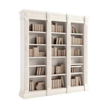 AI generated 3D Rendering of a Books Cupboard on Transparent Background - Ai Generated png