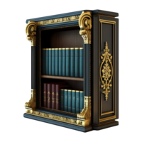 AI generated 3D Rendering of a Books Cupboard on Transparent Background - Ai Generated png