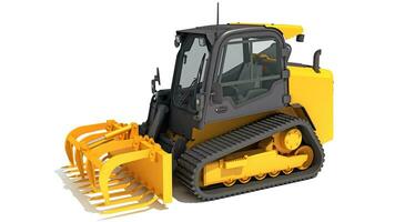 Skid Steer Loader 3D rendering on white background photo