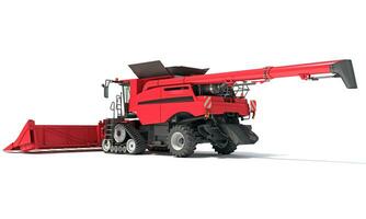 Farm Combine Harvester 3D rendering on white background photo