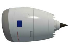 aeronave turboventilador motor 3d representación foto