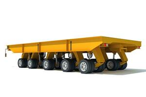 Shipyard Transporter Vehicle 3D rendering on white background photo