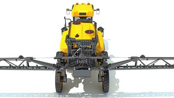 Self Propelled Farm Sprayer 3D rendering on white background photo