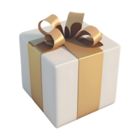 ai generado 3d representación de un regalo caja para Gracias dando en transparente antecedentes - ai generado png