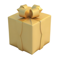 ai generado 3d representación de un regalo caja para Gracias dando en transparente antecedentes - ai generado png