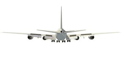 Aircraft 3D rendering airplane on white background photo