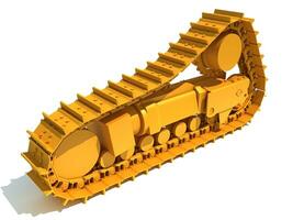 Excavator Track 3D rendering on white background photo