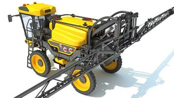 Self Propelled Farm Sprayer 3D rendering on white background photo