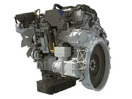 Car Engine 3D rendering on white background photo