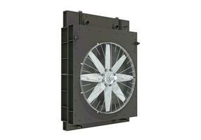 Engine Cooling System Radiator 3D rendering on white background photo
