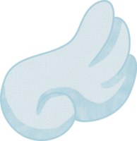 a blue angel wing on a transparent background png