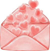 an open envelope with hearts inside png