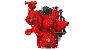 Engine for agriculture, construction, mining, oil, gas, and rail 3D rendering on white background photo