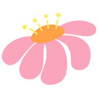 vintage mão desenhado abstrato Primavera flor placa símbolo objeto elemento png