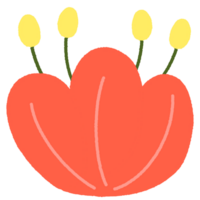 vintage mão desenhado abstrato Primavera flor placa símbolo objeto elemento png