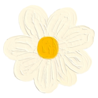 main tiré camomille fleur illustration png