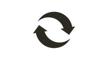 2d animated buffering intert, circle, recycle icon sign with alpha channel video