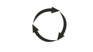 2d animated buffering intert, circle, recycle icon sign with alpha channel video