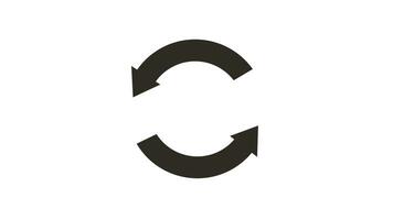 2d geanimeerd bufferen intert, cirkel, recycle icoon teken met alpha kanaal video