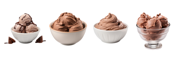 AI generated chocolate ice cream png