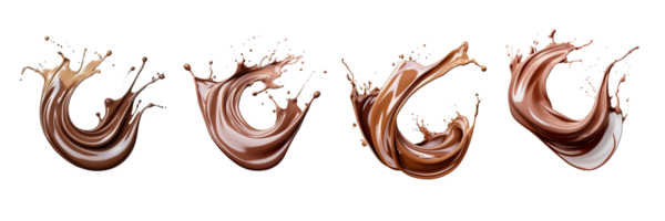 AI generated chocolate splash png