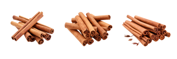 AI generated cinnamon sticks on a transparent background png