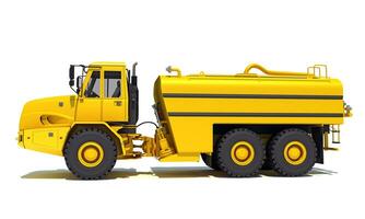 Water Delivery Truck 3D rendering on white background photo