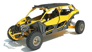 Off Road Dune Buggy 3D rendering on white background photo