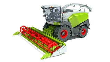 Combine Harvester farm equipment 3D rendering on white background photo