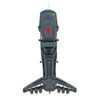 Spaceship 3D rendering on white background photo
