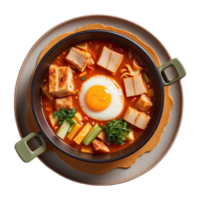 ai gegenereerd sundubu jjigae Koreaans voedsel geïsoleerd Aan transparant achtergrond png