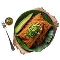 AI generated pecel lele indonesia street food isolated on transparent background png