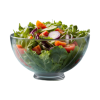 ai gegenereerd groente salade in Doorzichtig kom geïsoleerd Aan transparant achtergrond png