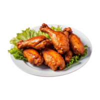 AI generated food chicken wings fast food isolated on transparent background png