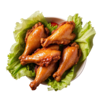 AI generated food chicken wings fast food isolated on transparent background png