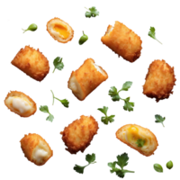 AI generated gourmet fried food isolated on transparent background png