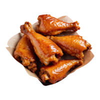 AI generated food chicken wings fast food isolated on transparent background png