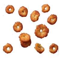 AI generated breakfast food fritters isolated on transparent background png
