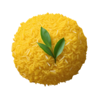 AI generated indonesian food yellow rice isolated on transparent background png