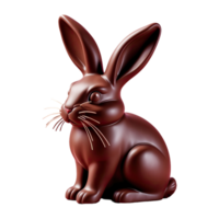 ai genererad choklad kanin isolerat på transparent bakgrund png