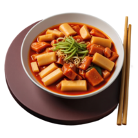 AI generated tteobokki korean food isolated on transparent background png