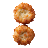 AI generated breakfast food fritters isolated on transparent background png